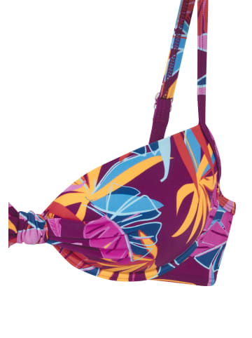 Buffalo Bügel-Bikini-Top in berry bedruckt