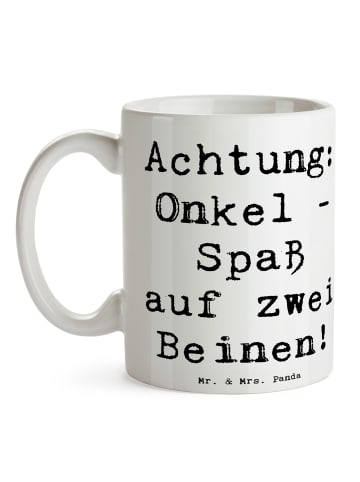 Mr. & Mrs. Panda Kaffeebecher Spruch Spaßiger Onkel mit Spruch in Weiß