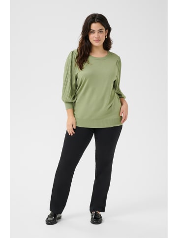 KAFFE curve Strickpullover KCloni in Oil Green