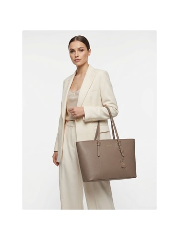 Lazarotti Bologna Leather XL Shopper Tasche Leder 35 cm taupe