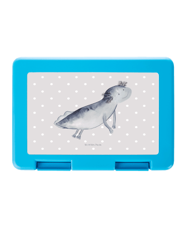 Mr. & Mrs. Panda Brotbox Axolotl Schwimmen ohne Spruch in Grau Pastell