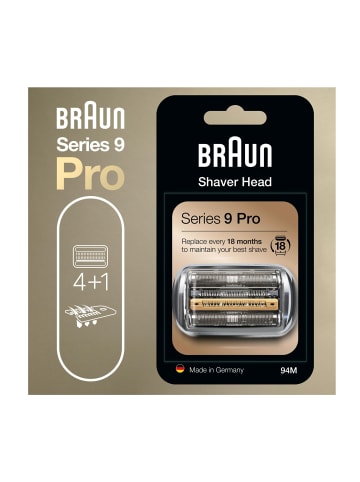 Braun Series 9 Pro  KP 94M Ersatzscherteil in Silber