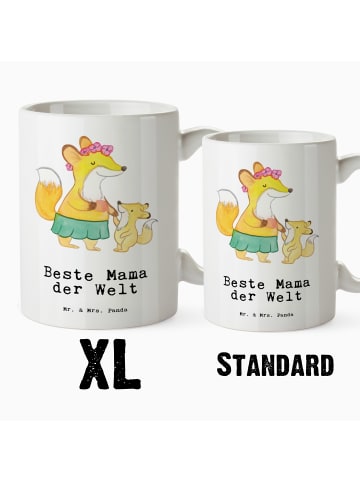 Mr. & Mrs. Panda Weiße Tasse Fuchs Beste Mama der Welt mit Spruch in Weiß