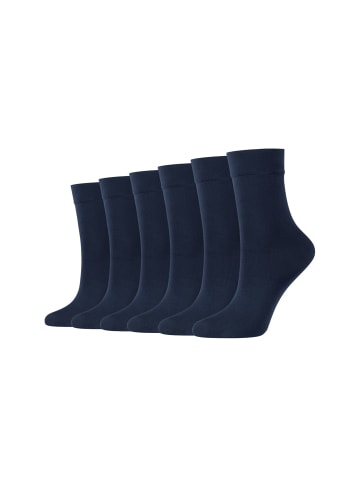 camano Socken 6er Pack fine 3D premium 40 Denier in navy