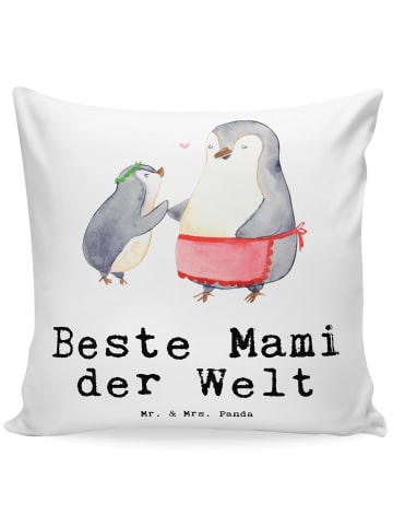 Mr. & Mrs. Panda Couch Kissen Pinguin Beste Mami der Welt mit Sp... in Weiß