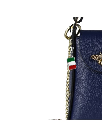 Florence Florence Umhängetasche Leder blau ca. 13cm