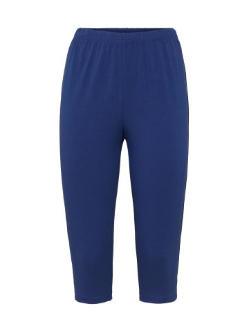 GOLDNER Kurzgröße: Lässige Baumwollhose mit Dehnbund in marine