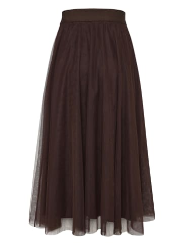 Zero  Tüllrock mit Falten in Chocolate Plum