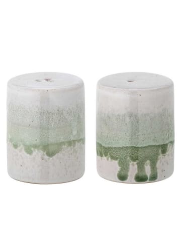 Bloomingville Salz- und Pfeffer Streuer PAULA Grün Weiß