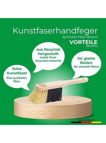 Novaliv 2 Stück KUNSTBORSTEN Handfeger Besen weiche Borsten - Schrankbesen Cam in Braun