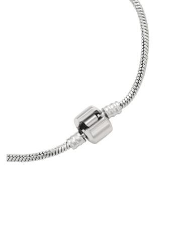 faina Women Snake Chain Bracelet With Charms in Silver Blue