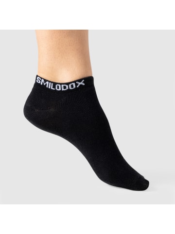 SMILODOX Damen Sneaker Socken 3er Set in Schwarz