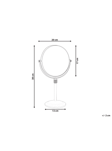 Beliani Kosmetikspiegel AVEYRON in Silber - (W) 20 x (H) 38 x (L) 13 cm
