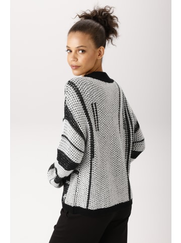 Aniston CASUAL Strickpullover in schwarz-wollweiß