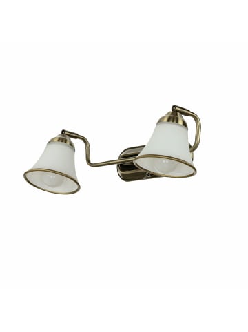 Licht-Erlebnisse Wandlampe (B)42 x (H)12.5 cm in Bronze Weiß