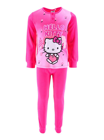 Hello Kitty Schlafanzug Hello Kitty mit Glitzer in Pink
