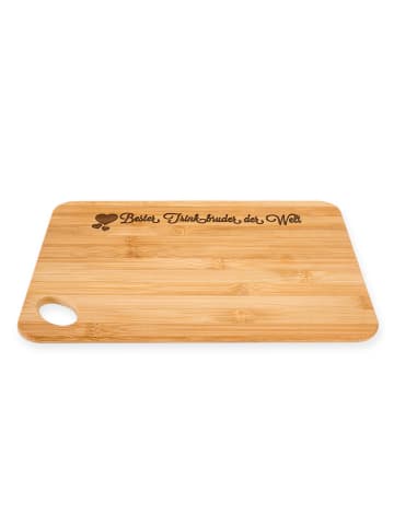 Mr. & Mrs. Panda holzschneidebrett Trinkbruder mit Spruch in Braun