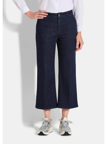 GOLDNER Weite 7/8-Jeans VERA mit Formbund in dunkelblau