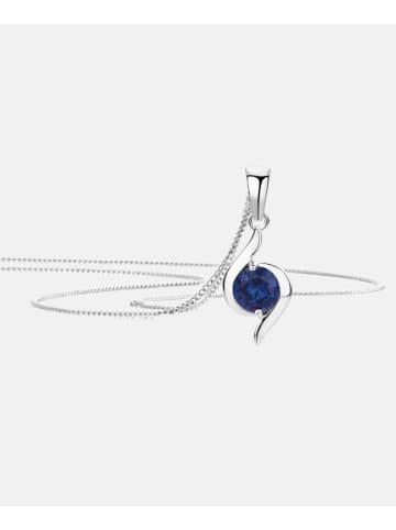 Diamant L'éternel Halskette aus 375 Weißgold mit Saphir