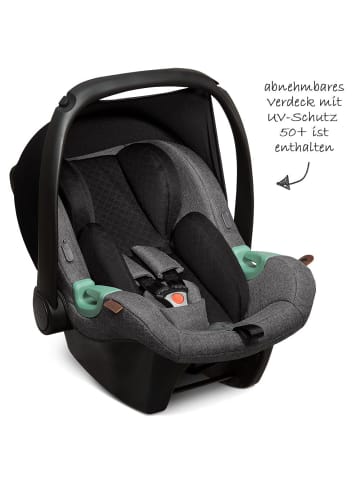 ABC-Design Babyschale Tulip inkl. Zusatzverdeck (Autositz in grau,silber