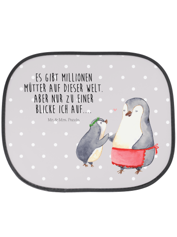Mr. & Mrs. Panda Autoscheibensonnenschutz Pinguin mit Kind mit S... in Grau Pastell