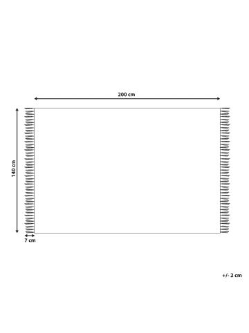 Beliani Kelim TARONIK in Bunt/Rot/Blau - (W) 140 x (L) 200 cm