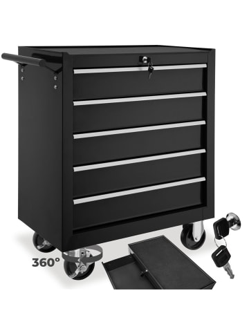 tectake Werkstattwagen, Belastbarkeit 150 kg, zentrale Sicherheitsverriegelung