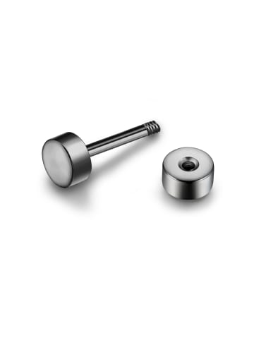 True Rebels Ohrringe aus Edelstahl in gunmetal