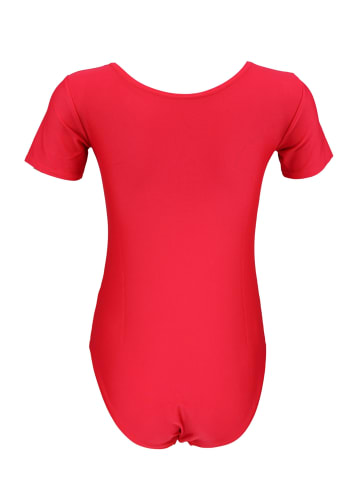 Aquarti Mädchen Gymnastikanzug Kurzarm in rot