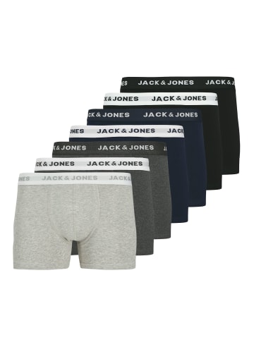 Jack & Jones 7er Pack Boxershorts Basic Trunks Unterhosen JACBASIC in Grau