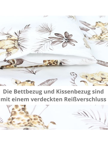 TupTam Unisex Baby Wiegenset 4-teilig in weiß/bronze