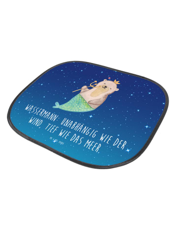 Mr. & Mrs. Panda Sonnenschutz Wassermann Astrologie mit Spruch in Sternenhimmel Blau