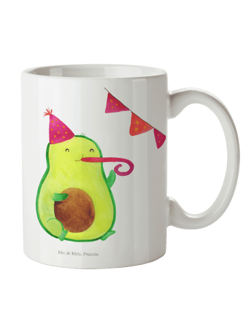 Mr. & Mrs. Panda Tasse Avocado Geburtstag ohne Spruch in Weiß