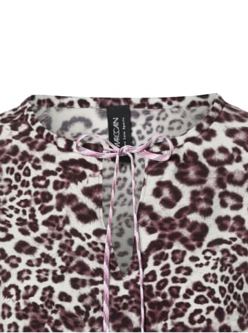 MARC CAIN SPORTS  Blusenshirt in aubergine weiß - 0001