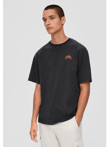 QS T-Shirt kurzarm in Grau