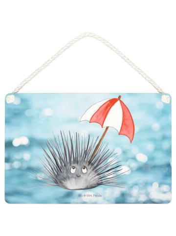 Mr. & Mrs. Panda Schild Seeigel ohne Spruch in OZeichenanblue