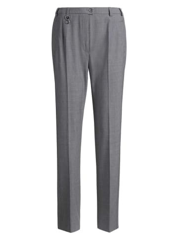 GOLDNER Elegante Stretchhose mit Bügelfalten in silbergrau / melange