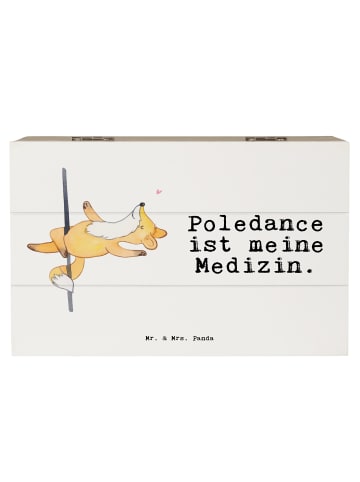 Mr. & Mrs. Panda Box aus Holz Fuchs PoledanZeichen mit Spruch in Weiß