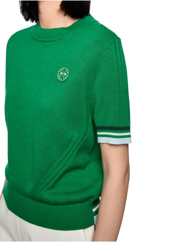 MARC CAIN SPORTS  Kurzärmeliger Strickpullover "Rethink Together" in Bright Emerald New