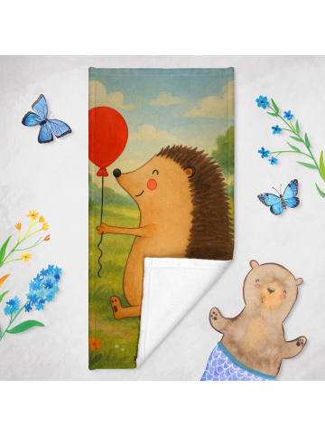 Mr. & Mrs. Panda Handtuch Igel Luftballon Design ohne Spruch in Gelb Pastell