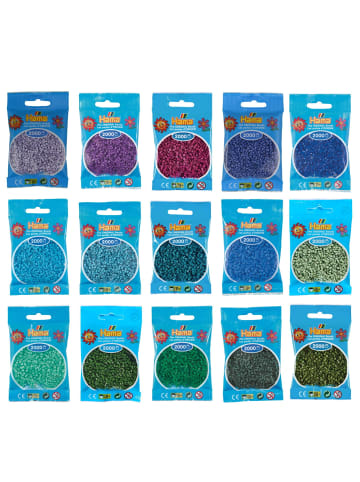 Hama Set Mini-Bügelperlen kalte Farben in bunt