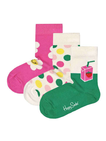 Happy Socks Socken 3er Pack in Smiley Daisy