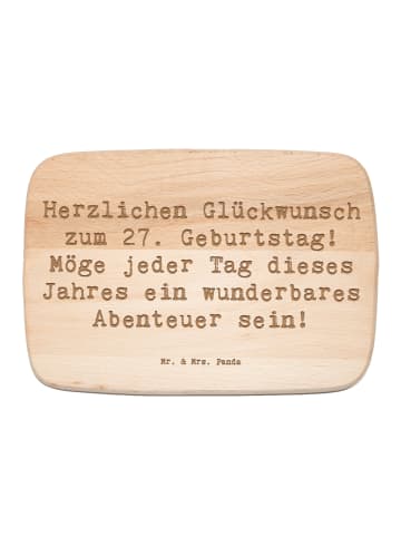 Mr. & Mrs. Panda Holzbrett Spruch 27. Geburtstag Abenteuer mit S... in Transparent