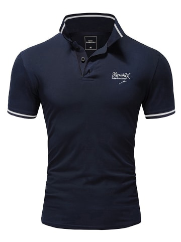 REPUBLIX Poloshirt GABRIEL in Navyblau/Weiß