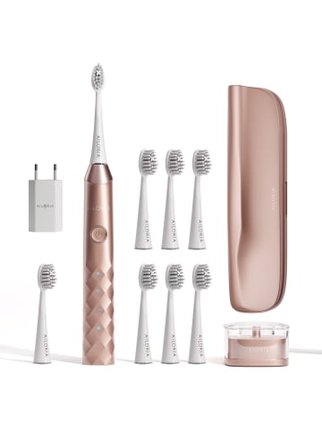 Ailoria SHINE BRIGHT SET USB-Schallzahnbürste Limited Edition in roségold