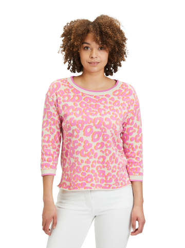 Betty Barclay Strickpullover mit Jacquard in Patch Pink/Orange