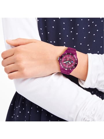 s.Oliver Armbanduhr Schmetterling in lila