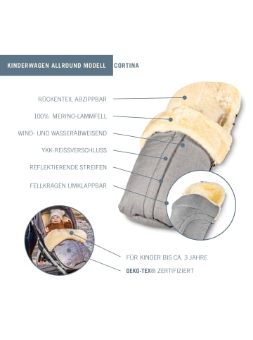 Kinderhaus Blaubär Kinderwagenfellsack CORTINA TOP in Schwarz