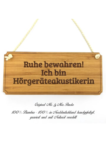 Mr. & Mrs. Panda Türschild Hörgeräteakustikerin mit Spruch in Keine Angabe