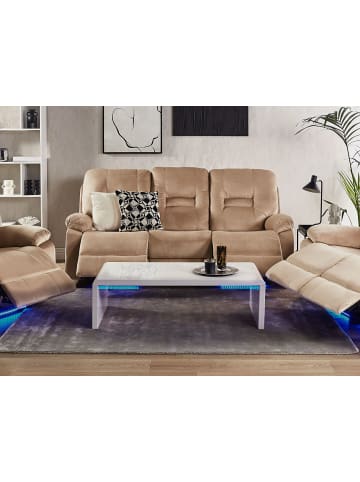 Beliani 3-Sitzer Sofa BERGEN in Beige - (W) 204 x (H) 101 x (L) 73 cm